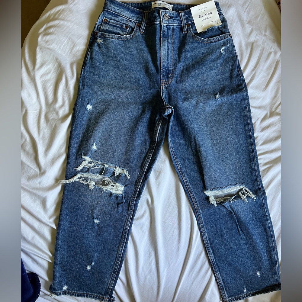 Abercrombie Women's Curve Love High Rise Mom Jean